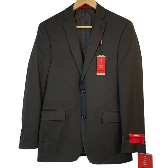 Alfani 36R Slim Jacket Black Stretch Tech Pockets Wrinkle Resist NWT RZ10405 - Picture 12 of 14